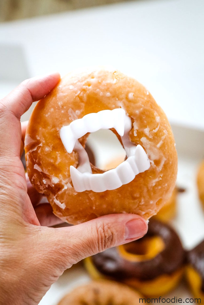 putting teeth in donut