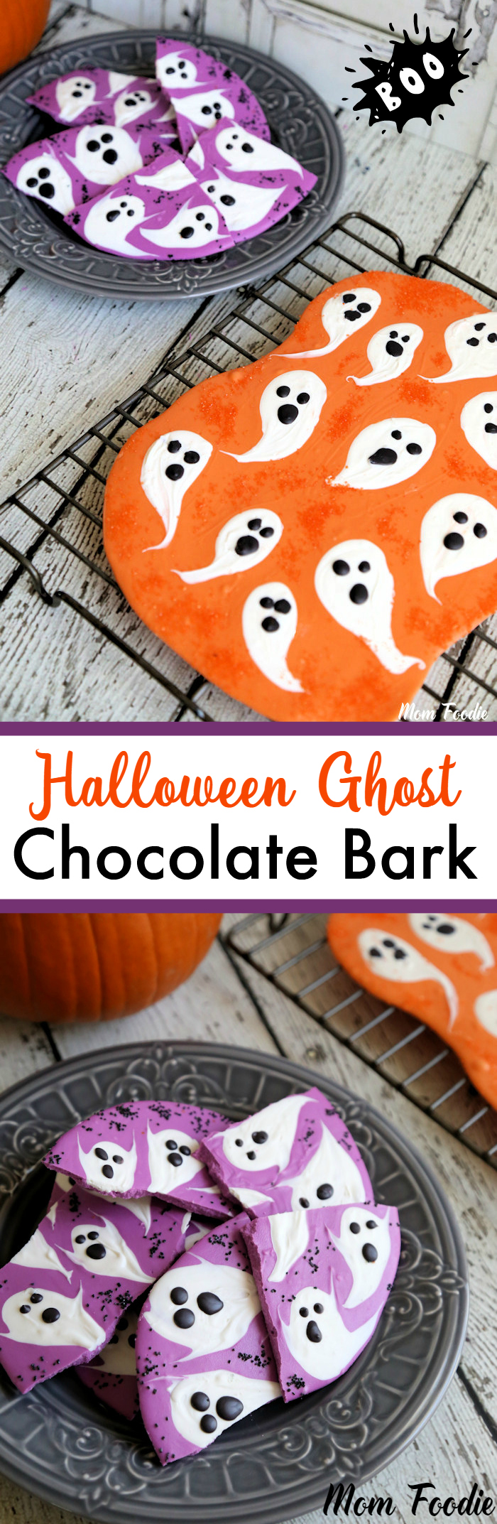 Halloween ghost Chocolate Bark: DIY Halloween Candy