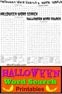 5 Free Halloween Word Search Printables - Mom Foodie