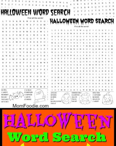 Halloween Word Search Puzzles