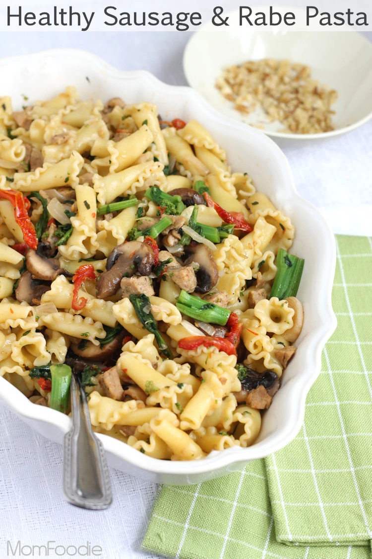 Healthy Sausage Rabe Pasta