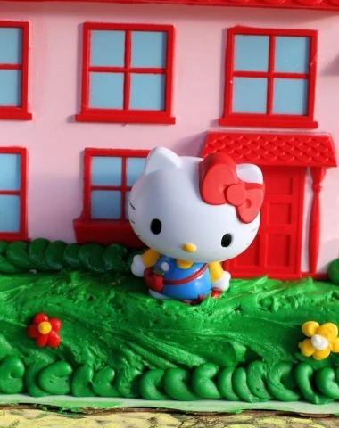 Hello Kitty Birthday Cake - close up