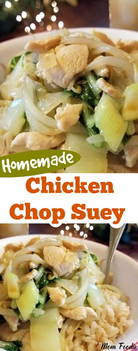 Homemade Chicken Chop Suey and easy Chinese dinner theme