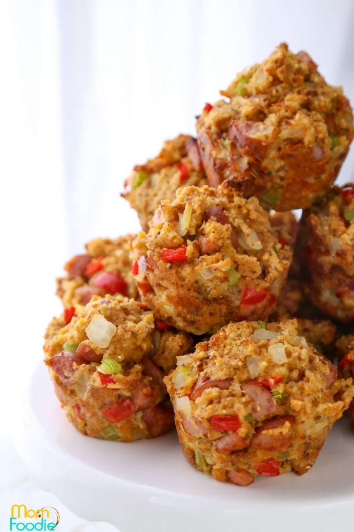 Smoked Sausage Stuffing Muffins Mom Foodie 