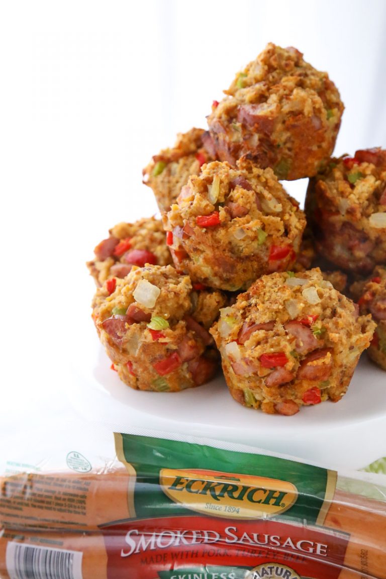 Smoked Sausage Stuffing Muffins Mom Foodie