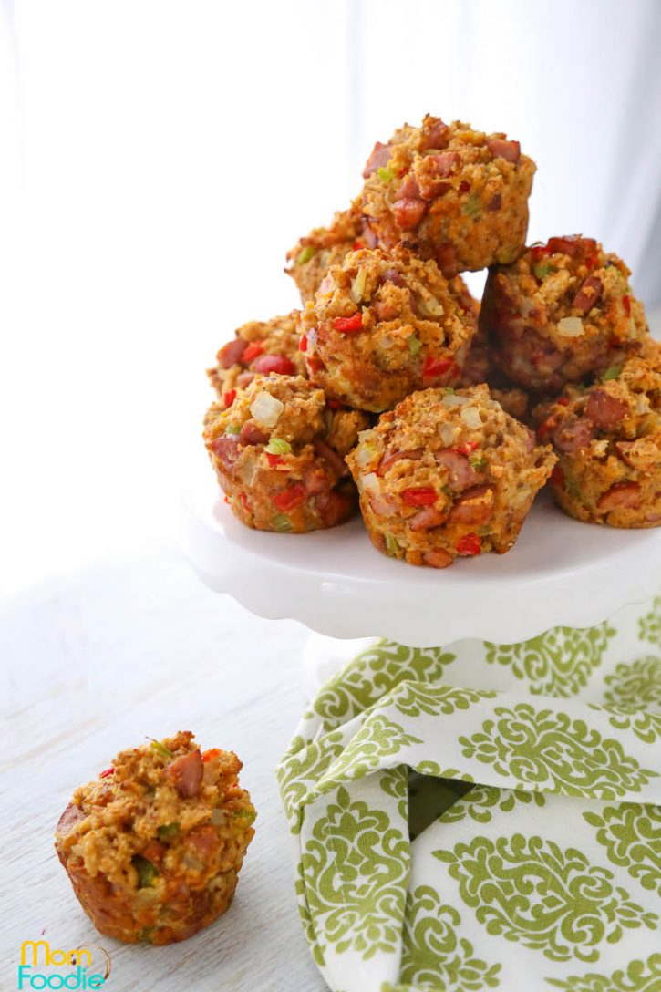 Smoked Sausage Stuffing Muffins Mom Foodie 