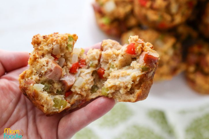 Smoked Sausage Stuffing Muffins Mom Foodie 