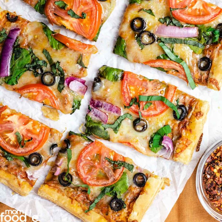 Puff Pastry Pizza with Vegetables Mom Foodie