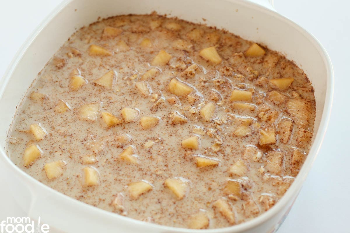 pour oat mixture into casserole