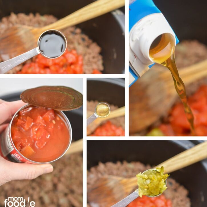 Ingredients for Cheeseburger soup