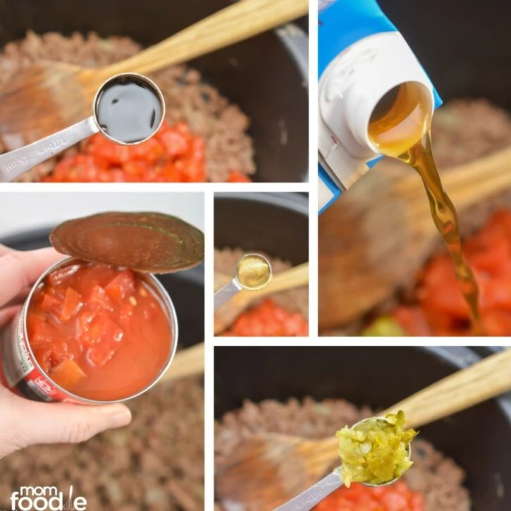 Ingredients for Cheeseburger soup