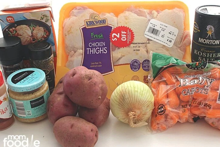 Ingredients for the crock pot chicken recipe 
