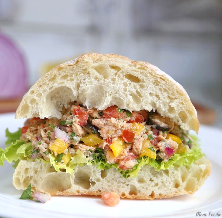 Italian Tuna sandwich on Ciabatta