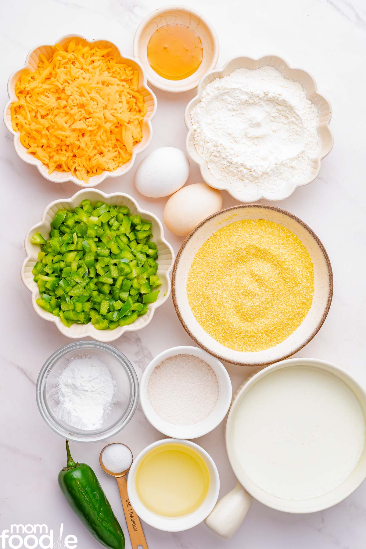 ingredients for jalapeno cornbread