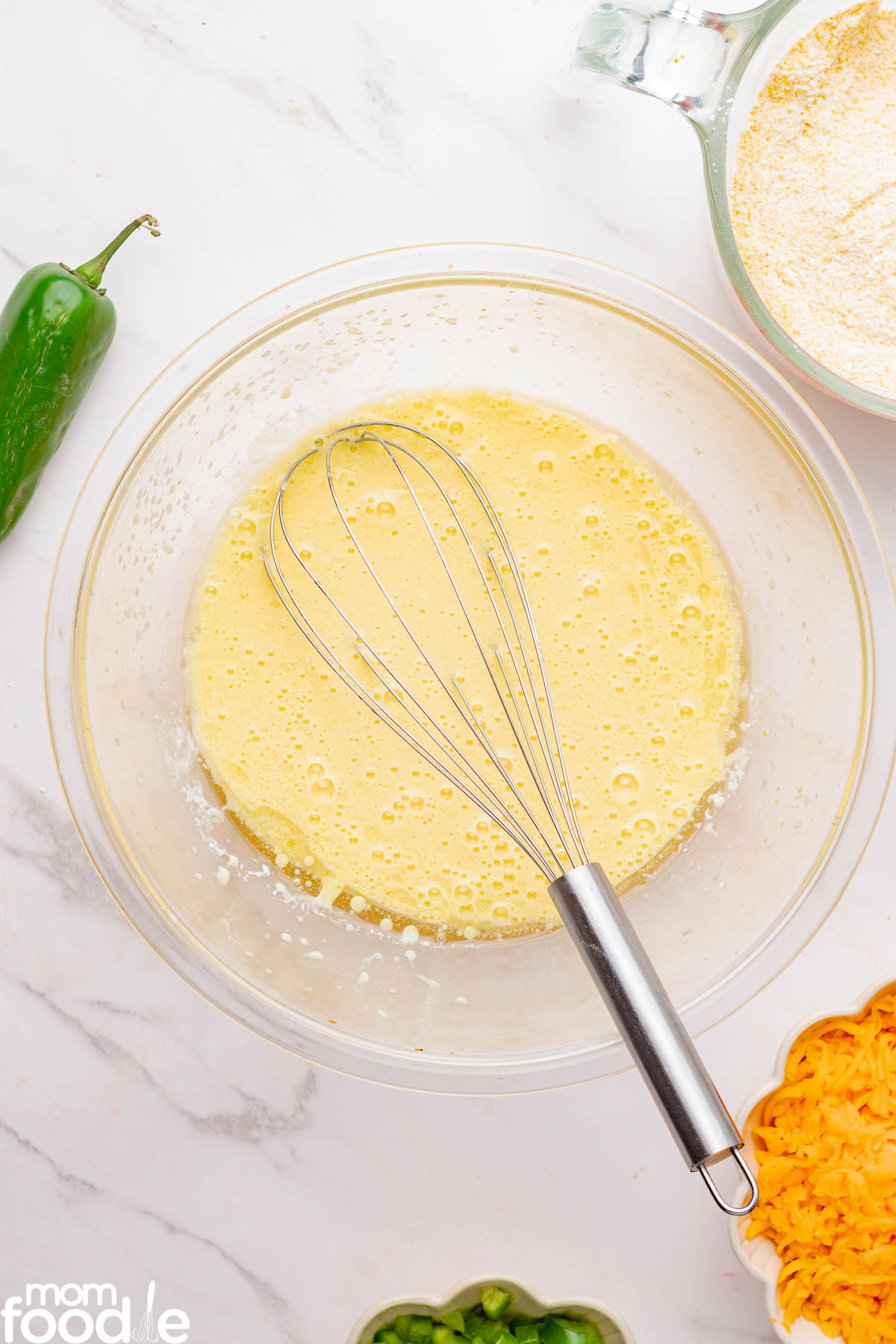 beat together the wet ingredients