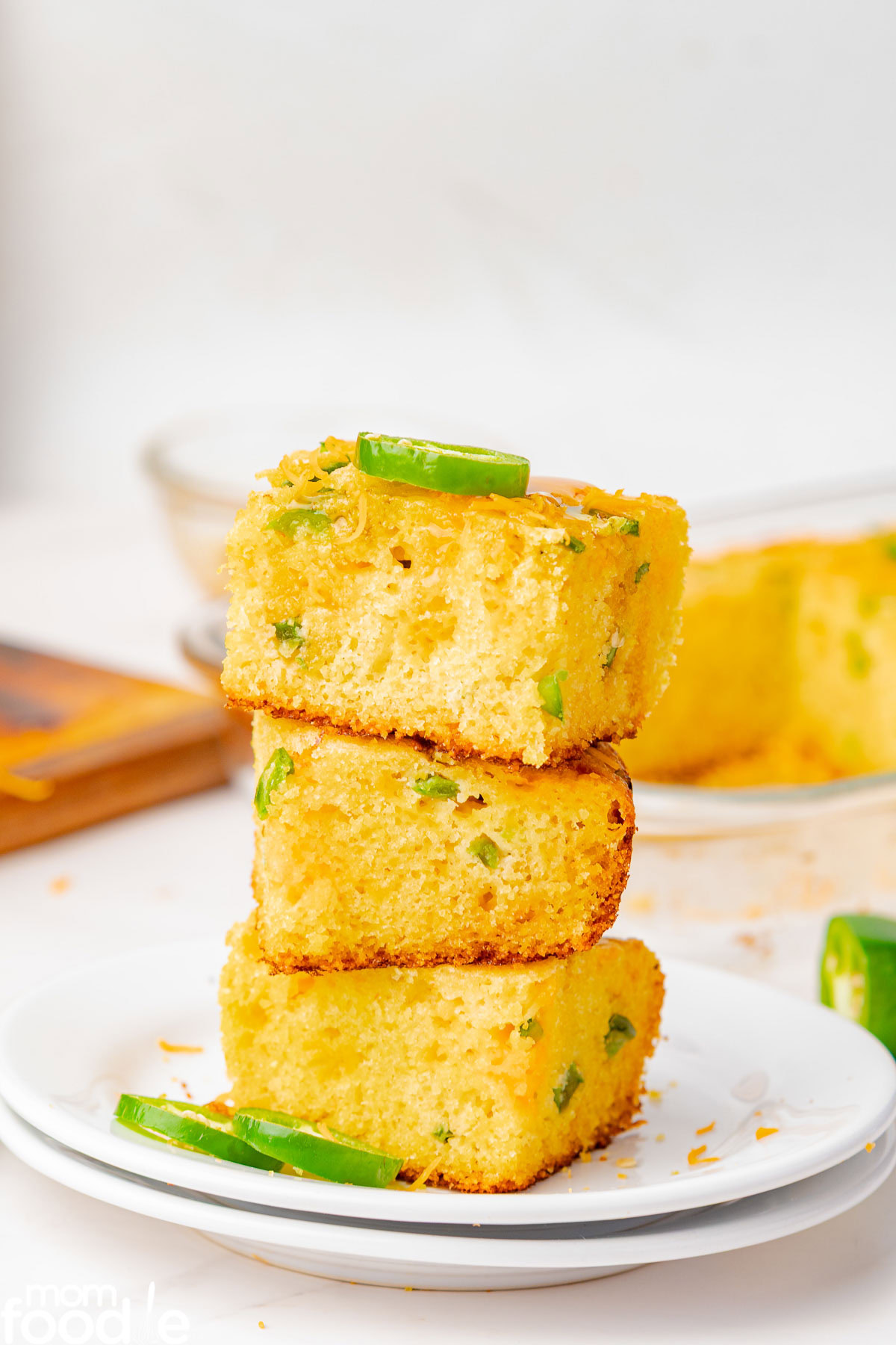 Jalapeño Cornbread stacked slices