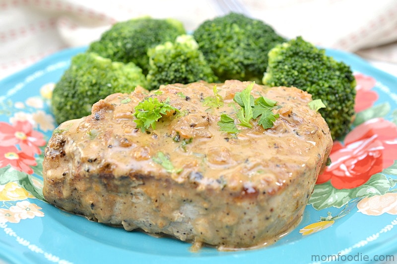 Keto Pork Chops in Parmesan Cream Sauce (Thick Cut) - Mom Foodie