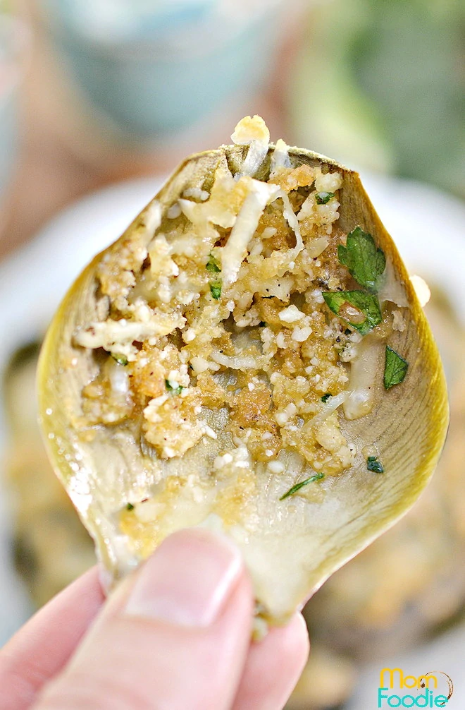 Keto Stuffed Artichoke Leaf