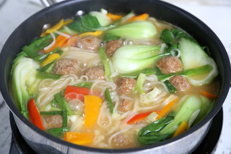 Korean Meatballs Hot Pot cooking