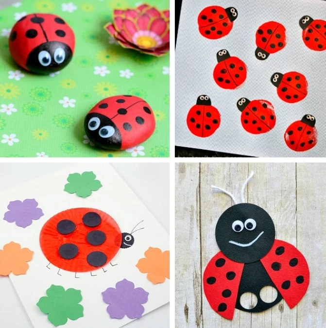 LadyBug Crafts Kids Art Projects