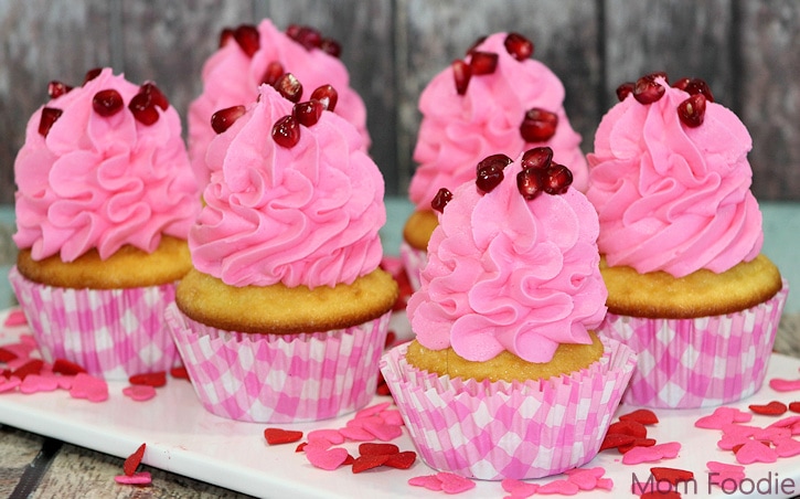 Lemon Pomegarnate Cupcakes Recipe