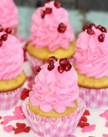 Lemon Pomegranate Cupcake