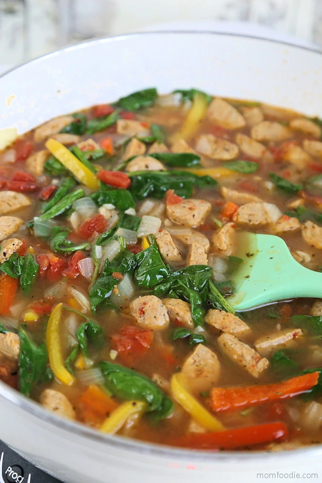 Low Carb Sausage Pepper Soup