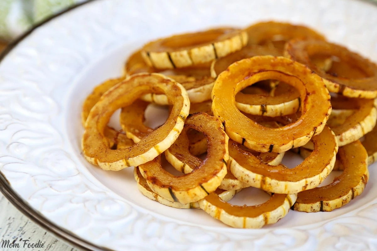 Maple Roasted Delicata Squash Rings