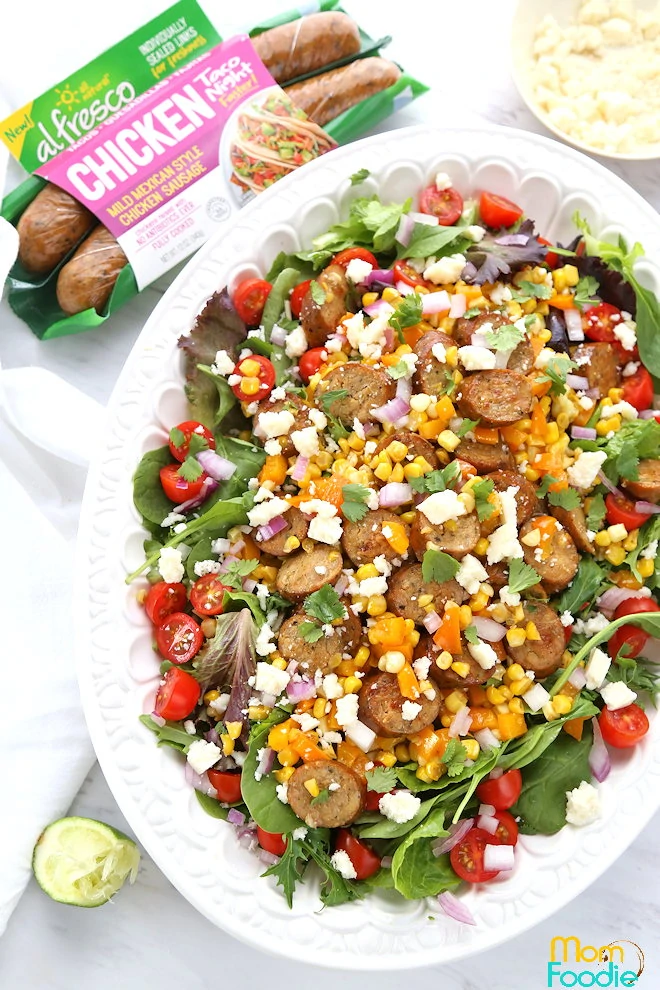 Mexican Chicken Sausage Corn Salad