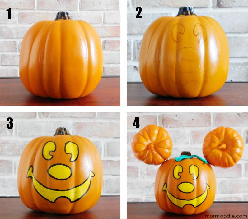 mickey mouse shaped pumpkin