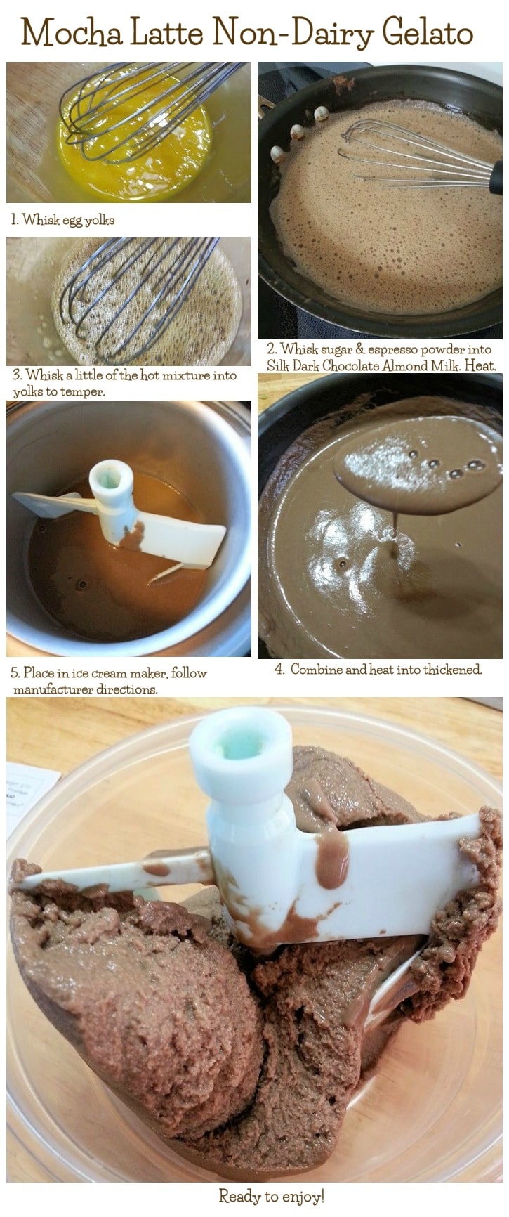 Mocha Latte Non-Dairy Gelato instructions