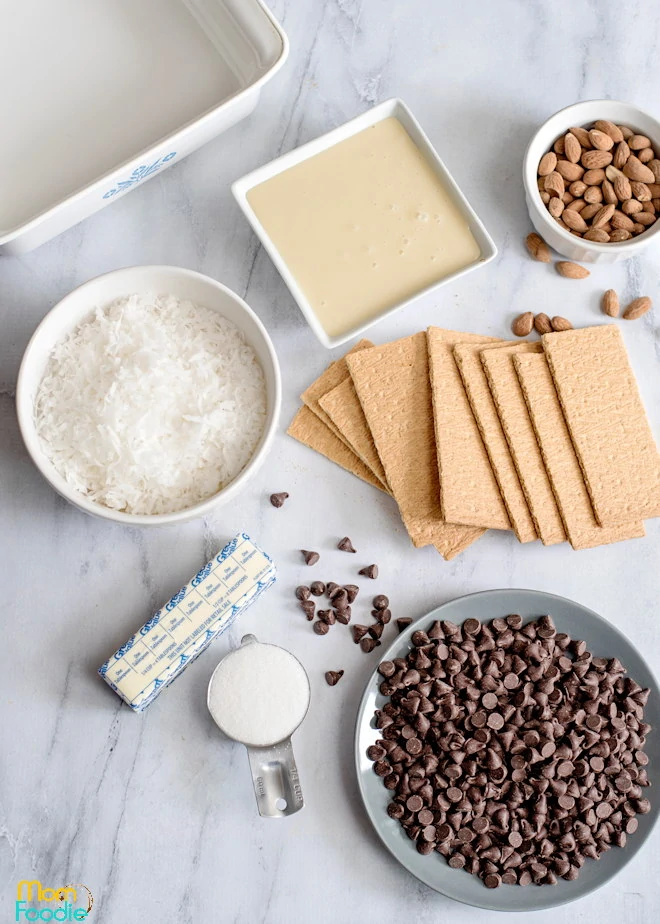  ingredients for coconut bars