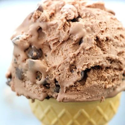 No Churn Chocolate Ice Cream with chocolate chips