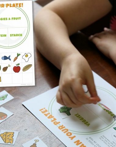 Kids Nutrition Activity Sheet - free printable build your plate activity