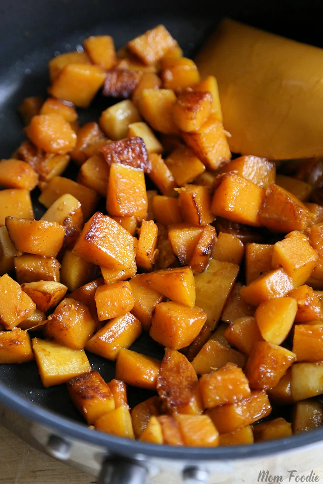 Pan Fried Butternut Squash with Garam Masala