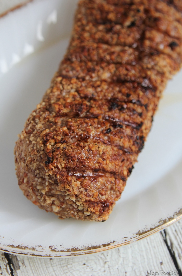 Pecan Crusted Pork Tenderloin grilled