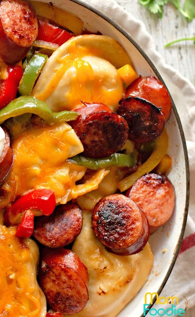 Pierogies and Kielbasa Skillet