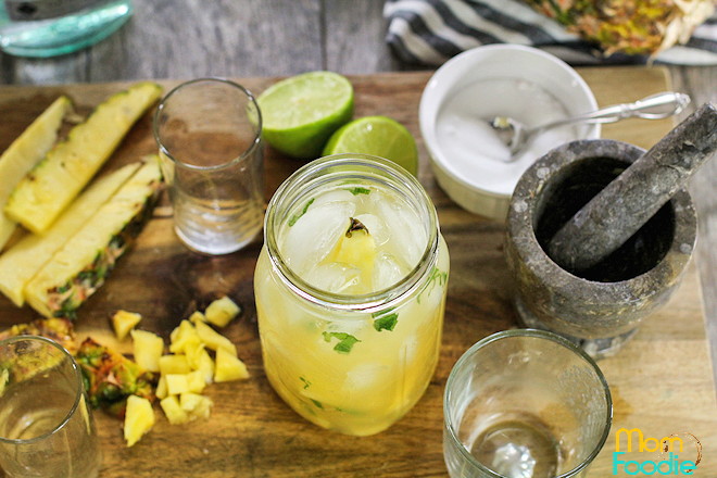 Pineapple Mojito cocktail shaker