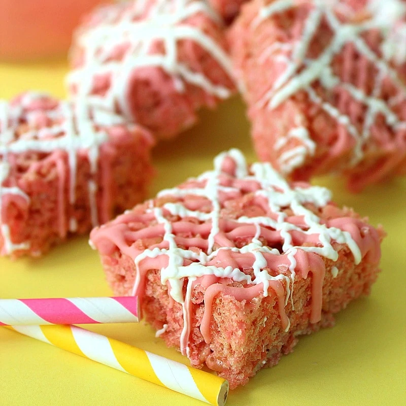 Pink Lemonade Krispies Treats