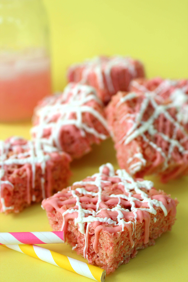 Pink Lemonade Rice Krispie Treats