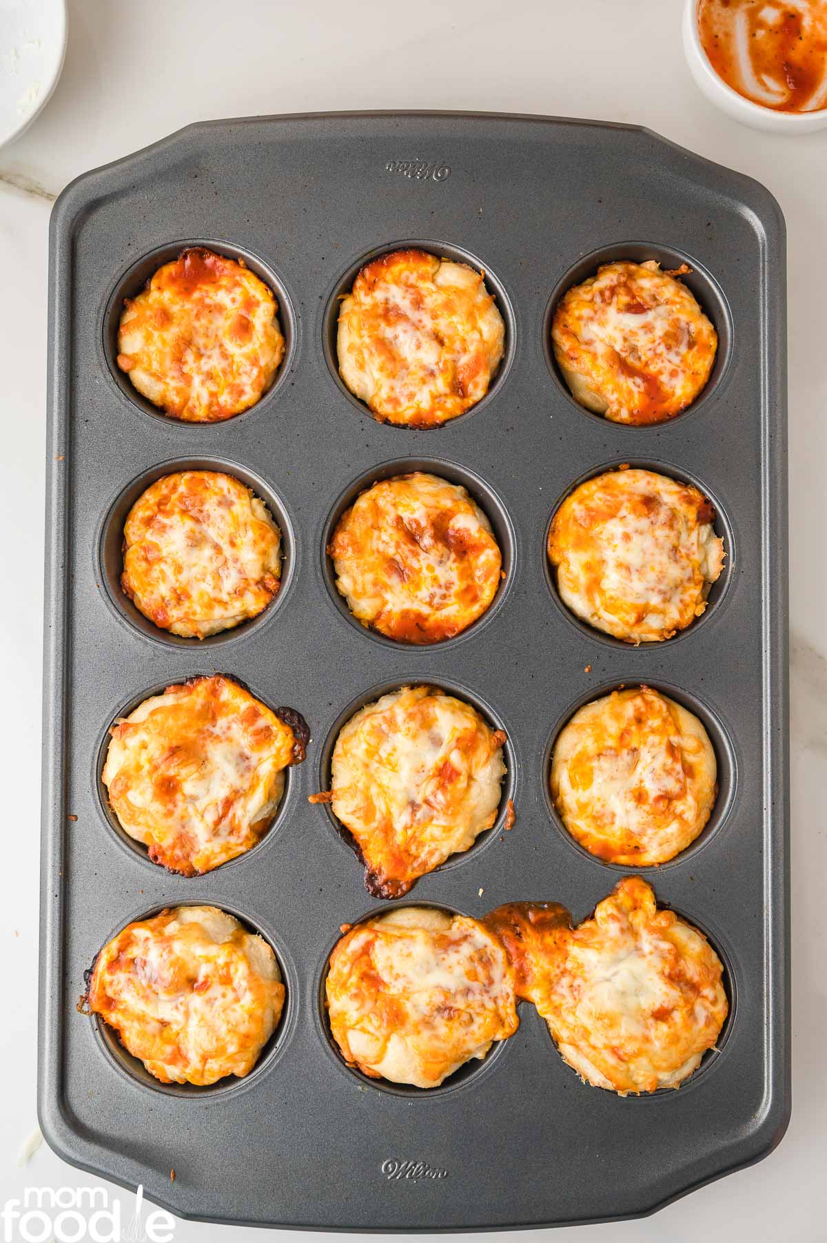 baked muffin pan pizza