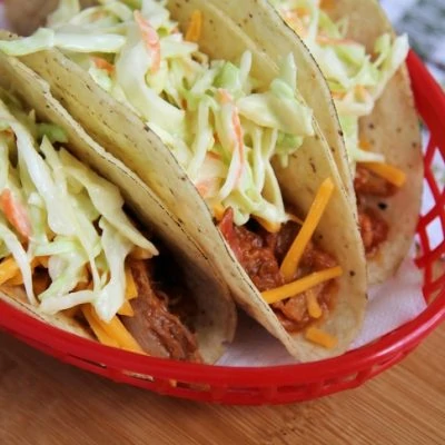 Pulled pork Tacos with quick slaw