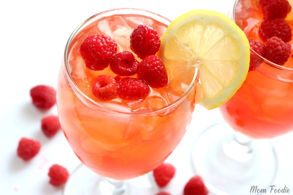 Ice tea with Raspberries