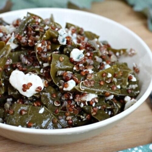 Red Russian Kale quinoa salad recipe