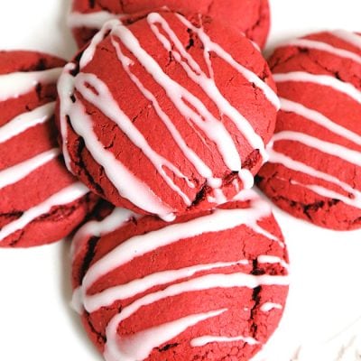 Red Velvet Cake Mix Cookies