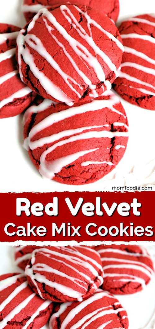 Red Velvet Cake Mix Cookies