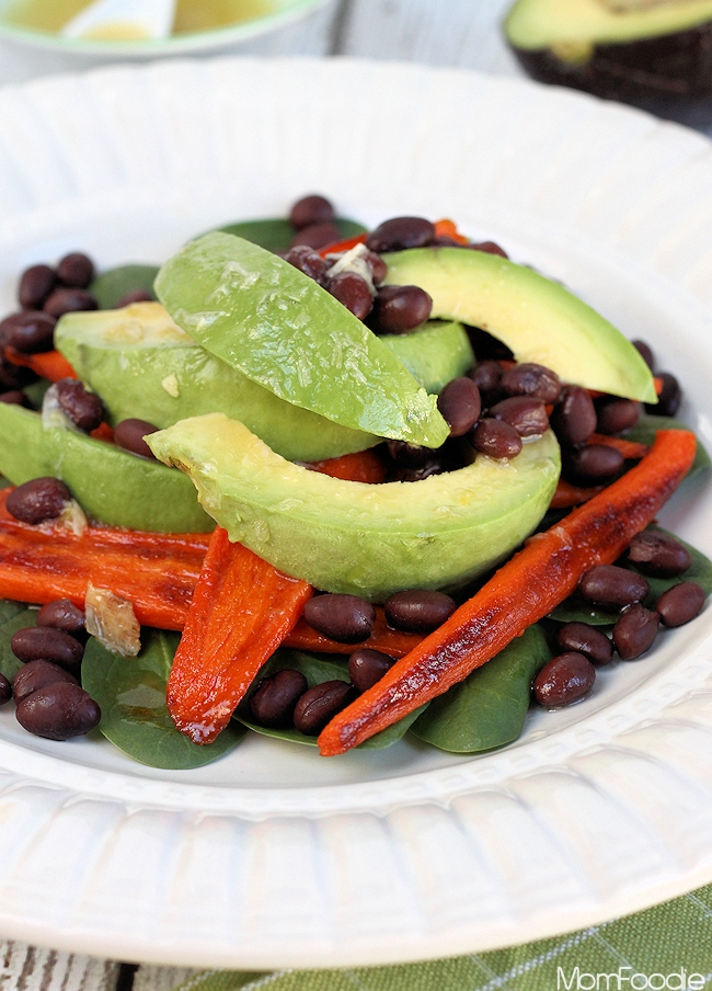 Roasted Carrot, Avocado & Black Bean Salad