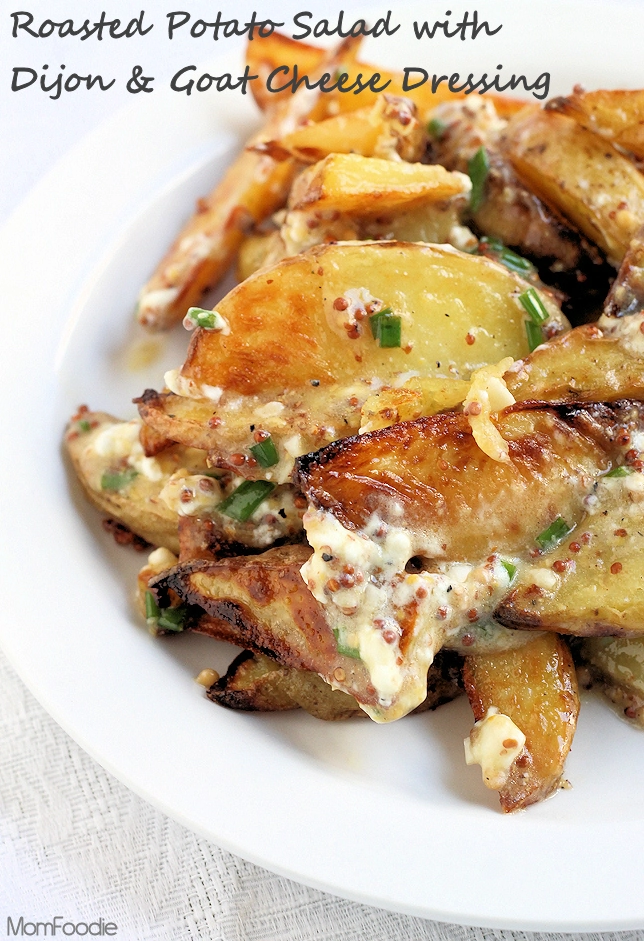 Roasted Potato Salad with Dijon and Goat Cheese Dressing