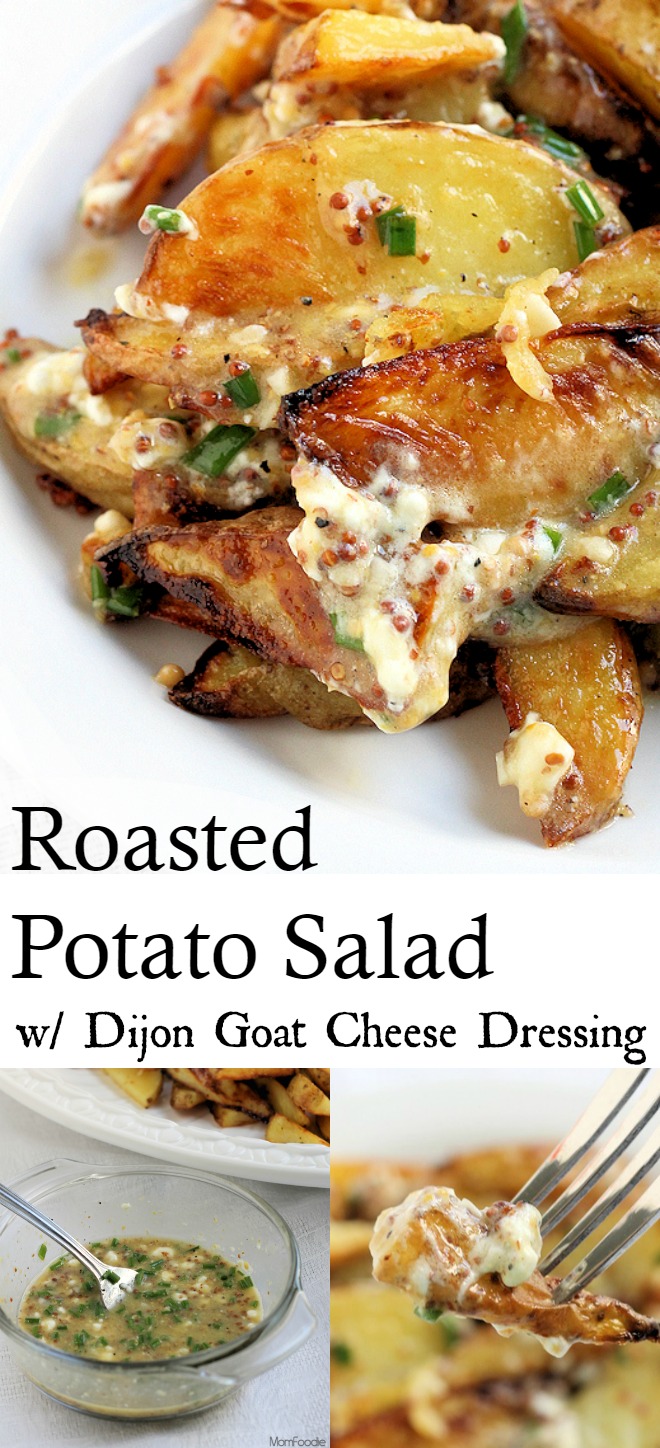 Roasted Potato Salad with Dijon and Goat Cheese Dressing