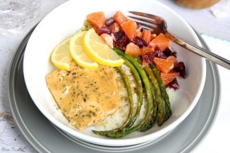 Salmon Cauliflower Rice Bowl